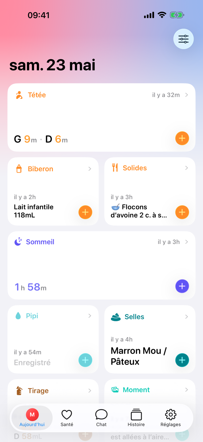 Aperçu de l’app Bear Days sur iPhone.